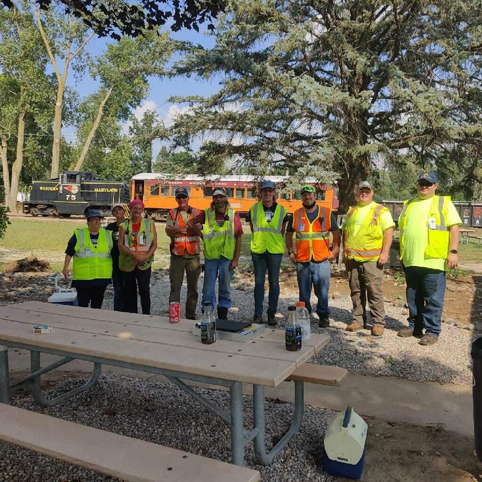 Members of the train crew after a run day