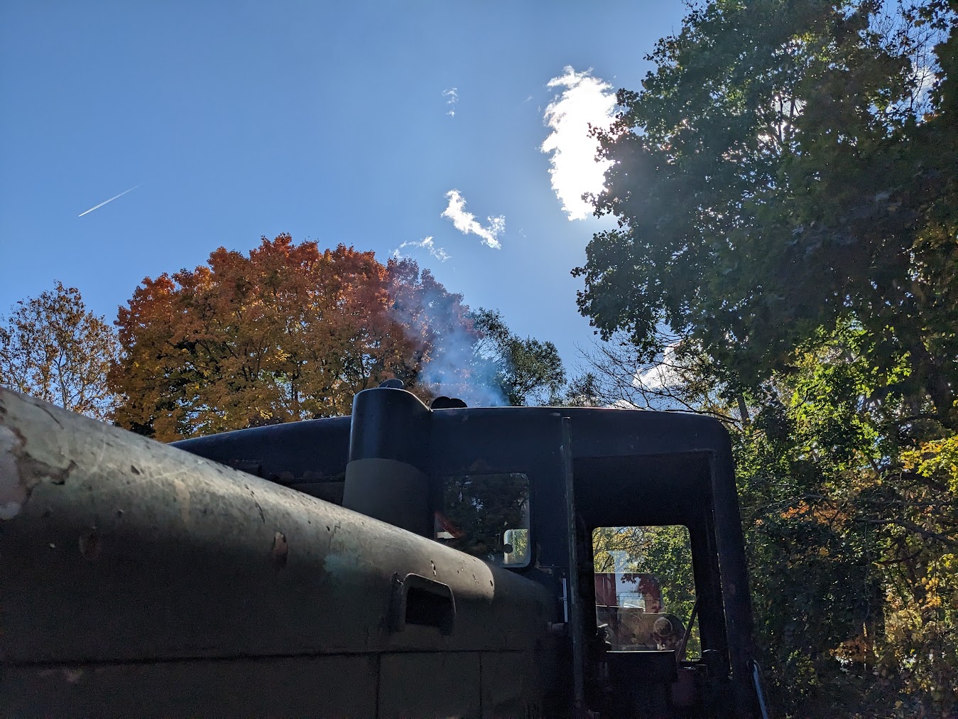 Color peeking out above the roof of SMRS #3.